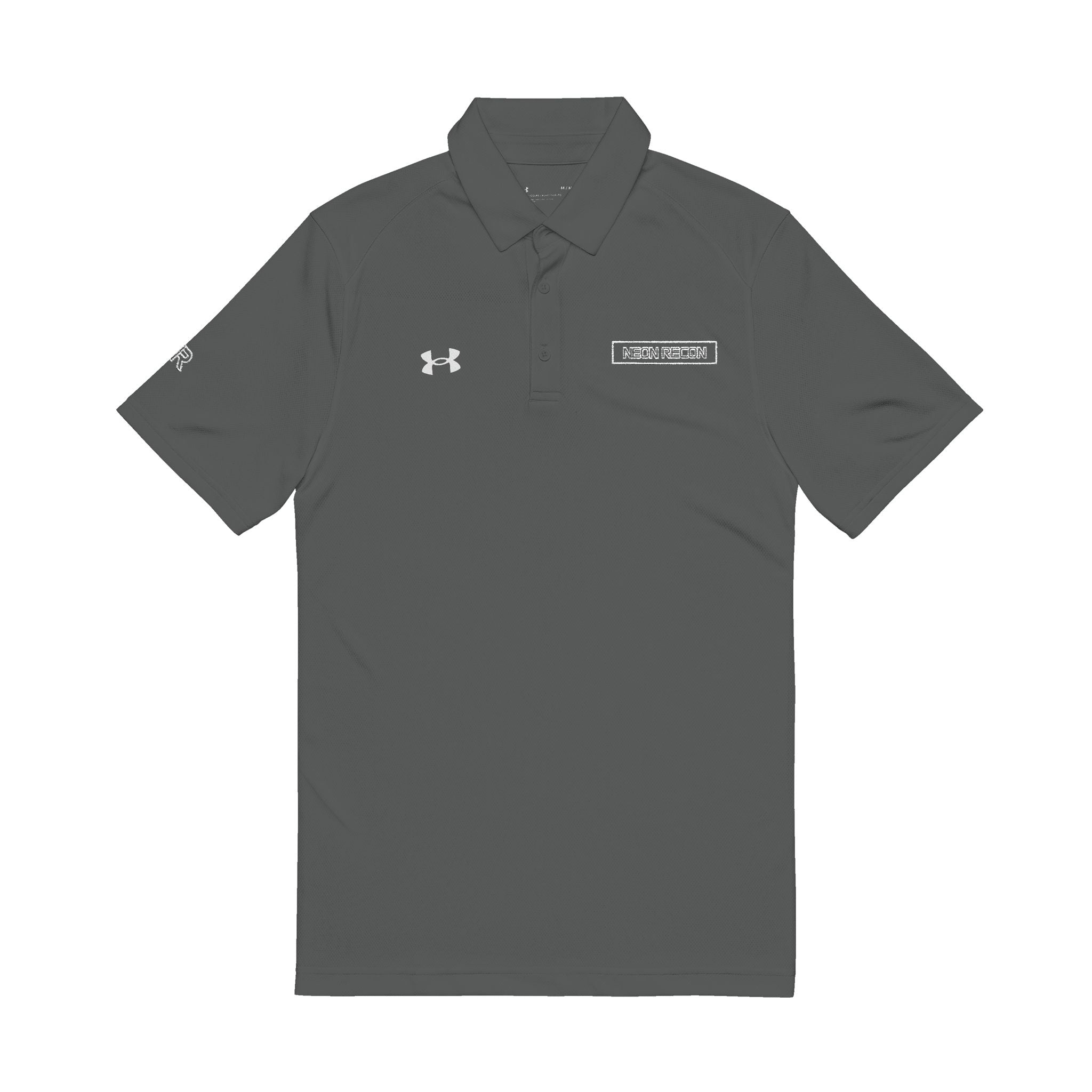 Men's Embroidered UA Polo Shirt, White Logo